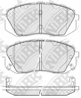 Колодки дискового тормоза NiBK PN0052 (фото 1)
