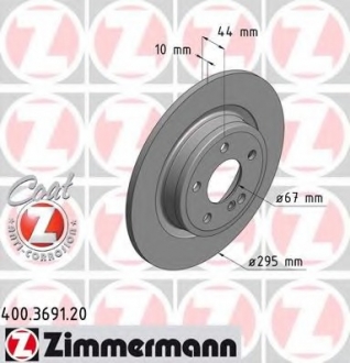 Тормозной диск ZIMMERMANN 400.3691.20 (фото 1)