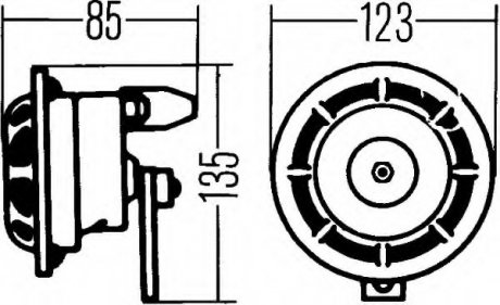 Сигнал звуковий Super Tone B133 (комплект) червоний HELLA 3AG 003 399-801 (фото 1)