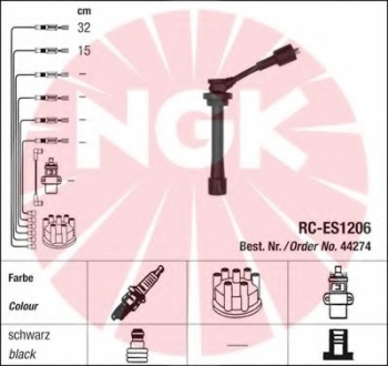 Комплект проводів запалення RC-ES1206 NGK 44274 (фото 1)