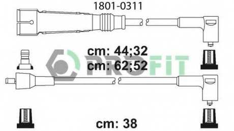 Високовольтні кабелі PROFIT 1801-0311 (фото 1)