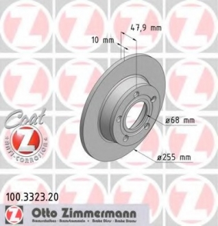 Диск гальмівний Coat Z ZIMMERMANN 100.3323.20 (фото 1)