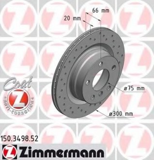 Тормозной диск ZIMMERMANN 150.3498.52 (фото 1)