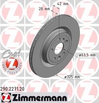 Тормозной диск ZIMMERMANN 290.2271.20 (фото 1)