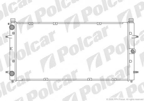 Радіатор охолодження двигуна VW T4 1.8-2.5TD Polcar 956608A2 (фото 1)