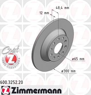 Тормозной диск ZIMMERMANN 600325220 (фото 1)