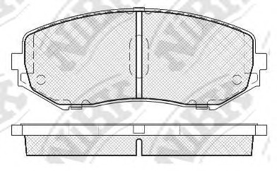 КОЛОДКИ PAD KIT, DISC BRAKE NiBK PN9802 (фото 1)