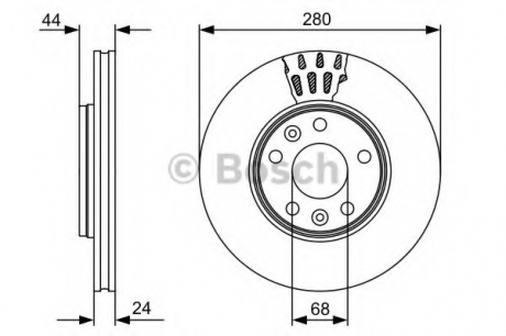 Тормозной диск BOSCH 0 986 479 C62 (фото 1)