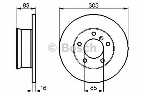 Тормозной диск BOSCH 0 986 479 C84 (фото 1)