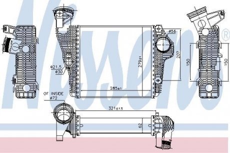 INTERCOOLER PORSCHE NISSENS 961435 (фото 1)