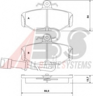 Гальмівні колодки дискові (1 к-т) A.B.S. 36170 (фото 1)