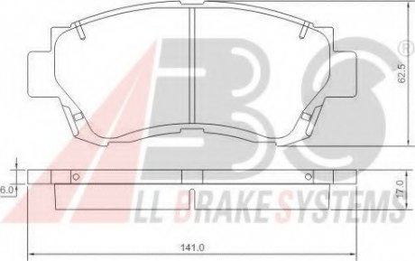 Гальмівні колодки Avalon/Mark/Camry/Corona/Celica/Crown/ES/LS 89-04 A.B.S. 36713 (фото 1)