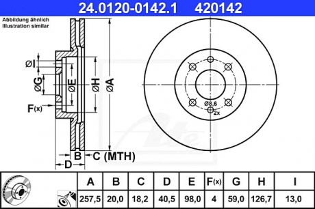 Гальмівний диск ATE 24.0120-0142.1 (фото 1)