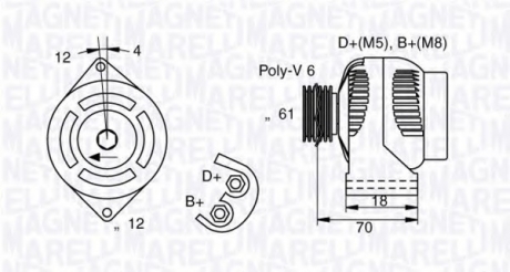 Генератор MAGNETI MARELLI MAN7005 (фото 1)