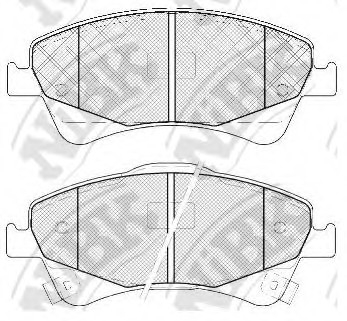 Колодки передние NiBK PN1837 (фото 1)
