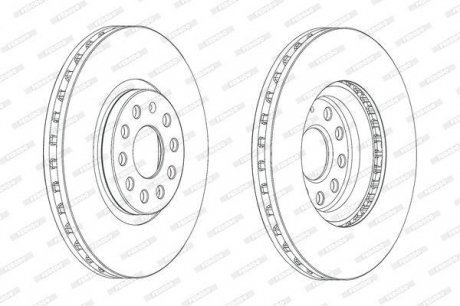 Диск гальмівний FERODO DDF2016C-1 (фото 1)