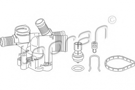 Корпус термостата TOPRAN / HANS PRIES 207 934 (фото 1)