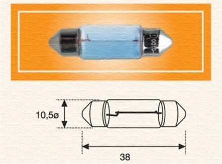 Лампочка MAGNETI MARELLI C10W24 (фото 1)
