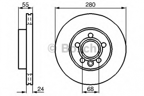 Тормозной диск BOSCH 0986479B50 (фото 1)