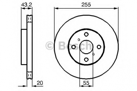 Тормозной диск BOSCH 0986479B60 (фото 1)