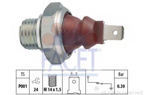 Датчик тиску масла FORD/OPEL FACET 1800023 (фото 1)