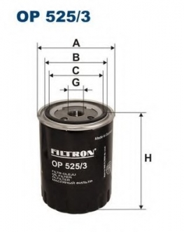 Масляный фильтр FILTRON OP525/3 (фото 1)
