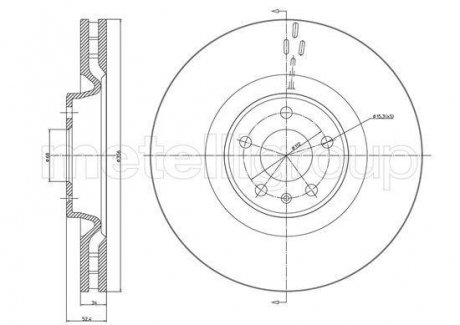 Тормозной диск Metelli 23-1085C (фото 1)