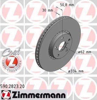 Гальмiвний диск ZIMMERMANN 590282320 (фото 1)