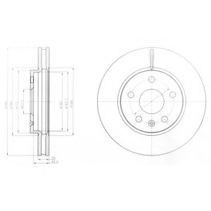 Тормозной диск Delphi BG4187-C (фото 1)