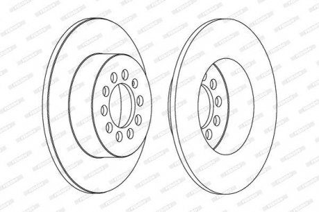 Гальмівний диск FERODO DDF1224C (фото 1)