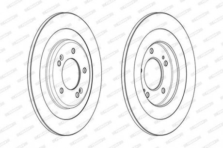 Тормозной диск FERODO DDF2201C (фото 1)