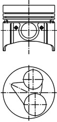 Поршень KOLBENSCHMIDT 40224600 (фото 1)