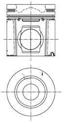 Поршень двигуна KOLBENSCHMIDT 99353600 (фото 1)