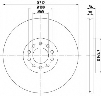 Тормозной диск TEXTAR 92098505 (фото 1)