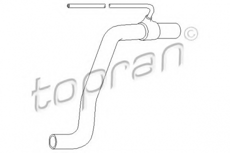 Шланг радіатора TOPRAN / HANS PRIES 107 346 (фото 1)