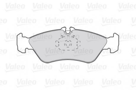 Гальмівні колодки дискові MERCEDES/VW Sprinter/LT "2,2-2,9 "R "95-06 Valeo 301046 (фото 1)