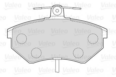 Гальмівні колодки дискові VAG A4/Exeo/Passat "1,6-2,0 "F "94>> Valeo 301484 (фото 1)