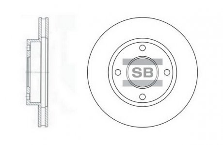 Гальмівний диск передній HQ Hi-Q (SANGSIN) SD3027 (фото 1)