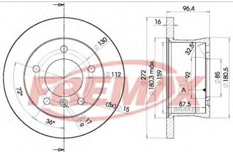 Тормозной диск FREMAX BD-0183 (фото 1)