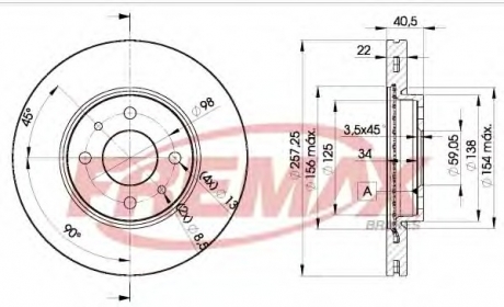 Тормозной диск FREMAX BD-1650 (фото 1)