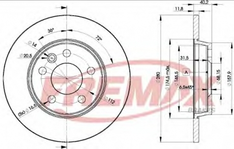 Тормозной диск FREMAX BD-3111 (фото 1)