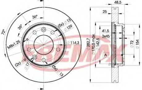 Тормозной диск FREMAX BD-3269 (фото 1)