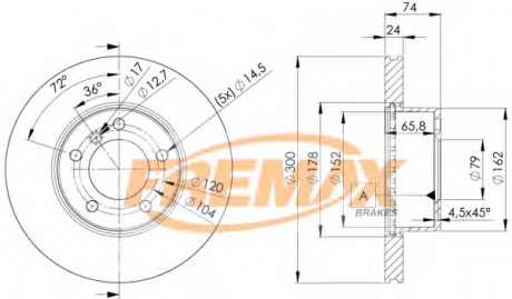 Тормозной диск FREMAX BD-3405 (фото 1)