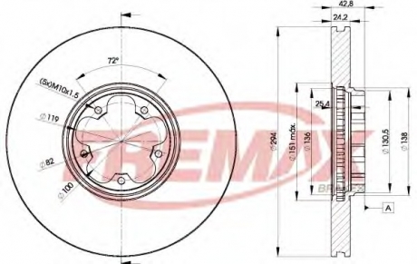 Тормозной диск FREMAX BD-5613 (фото 1)