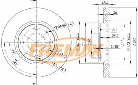 Тормозной диск FREMAX BD-6070 (фото 1)