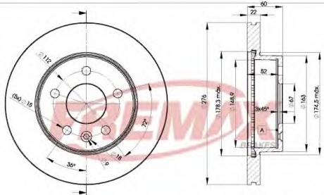 Тормозной диск FREMAX BD-6380 (фото 1)