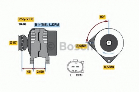 Фото генератор BOSCH 0 986 045 360 Генератор BOSCH 0 986 045 360