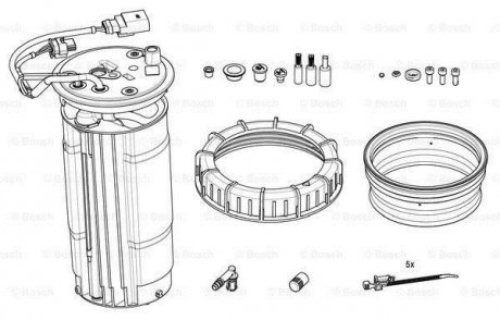 Елементи модуля викидів азоту BOSCH F 01C 600 240 (фото 1)