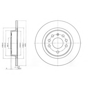 Тормозной диск Delphi BG3731C (фото 1)