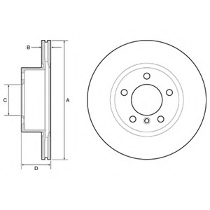 Тормозной диск Delphi BG4645C (фото 1)